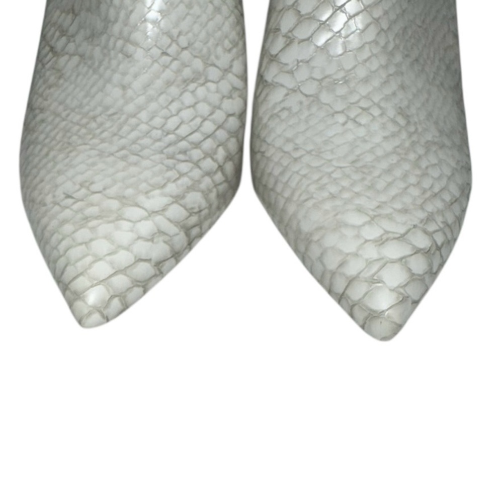 Steve Madden Women’s Barrie Gray and White Faux Snakeskin Block Heel Size 11 NWT - Picture 4 of 10